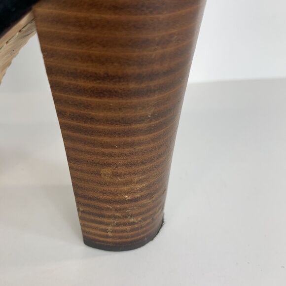 Sam Edelman LuLu Boots Chunky Heel Black Leather Suede Buckle Fall Size 9 M - Picture 8 of 13